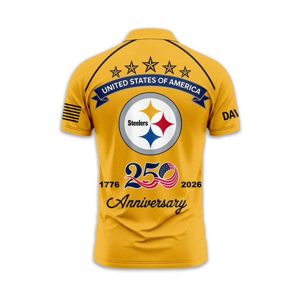 P.steelers | Premium  American Semiquincentennial Polo Shirt Td