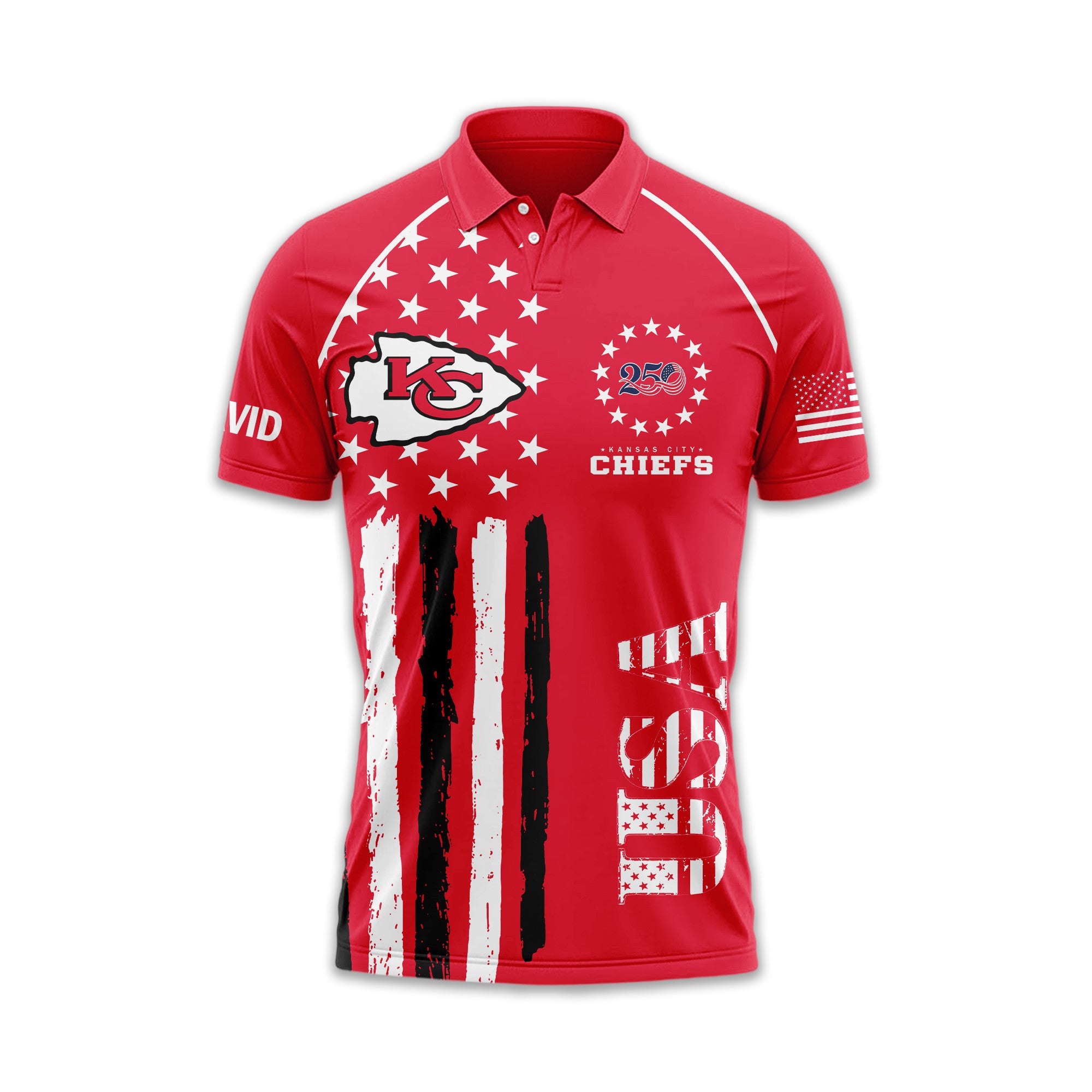 Kc.chiefs | Premium  American Semiquincentennial Polo Shirt Td