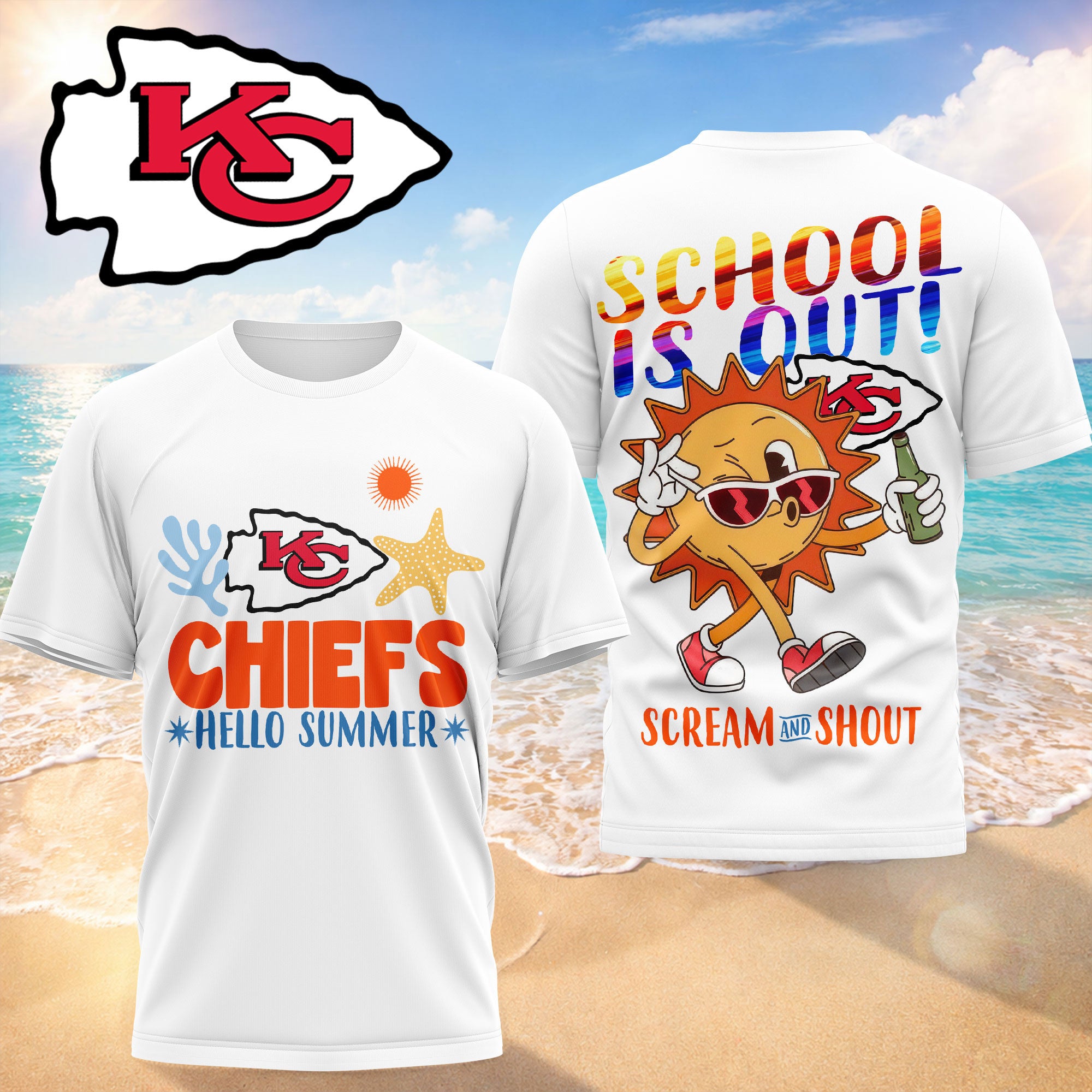 Kc.chiefs | Premium  Hello Summer 3d T-shirt Nf1