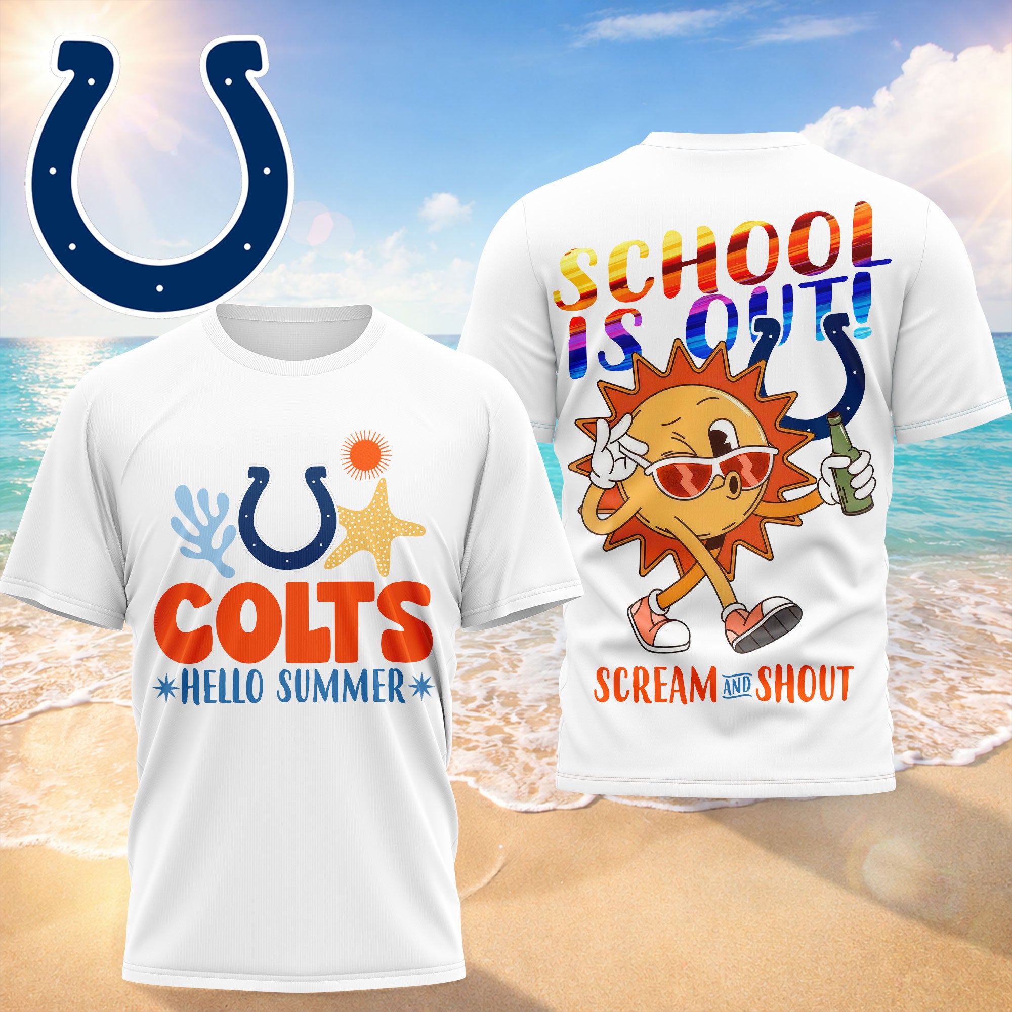 I.colts | Premium  Hello Summer 3d T-shirt Nf1