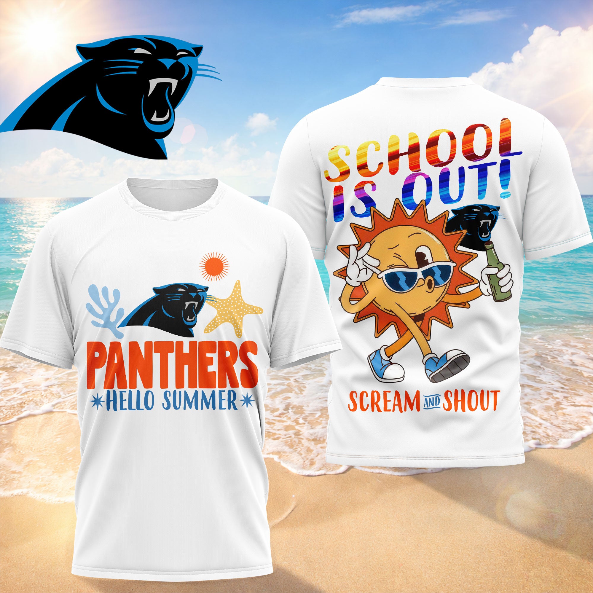 C.panthers | Premium  Hello Summer 3d T-shirt Nf1