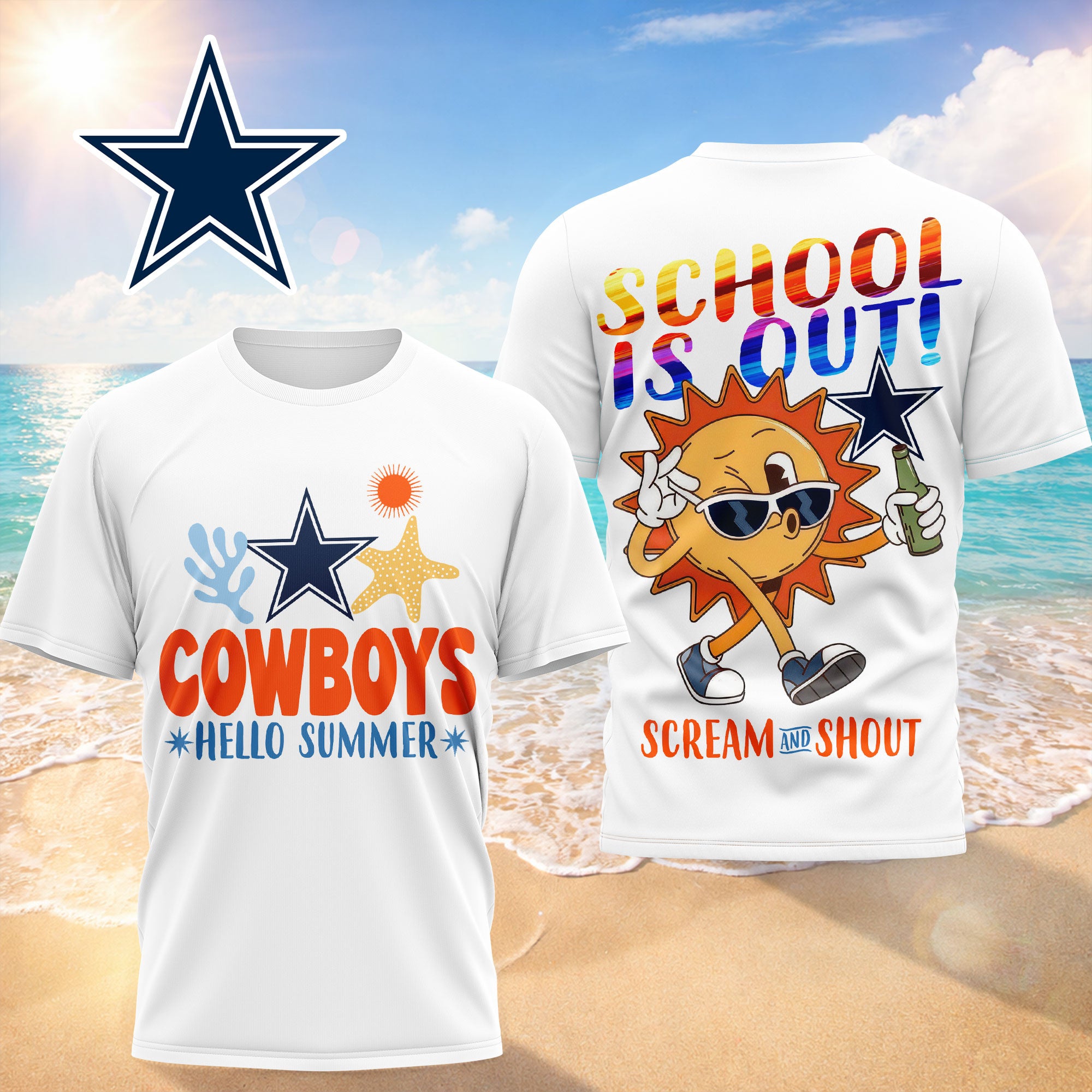 D.cowboys | Premium  Hello Summer 3d T-shirt Nf1