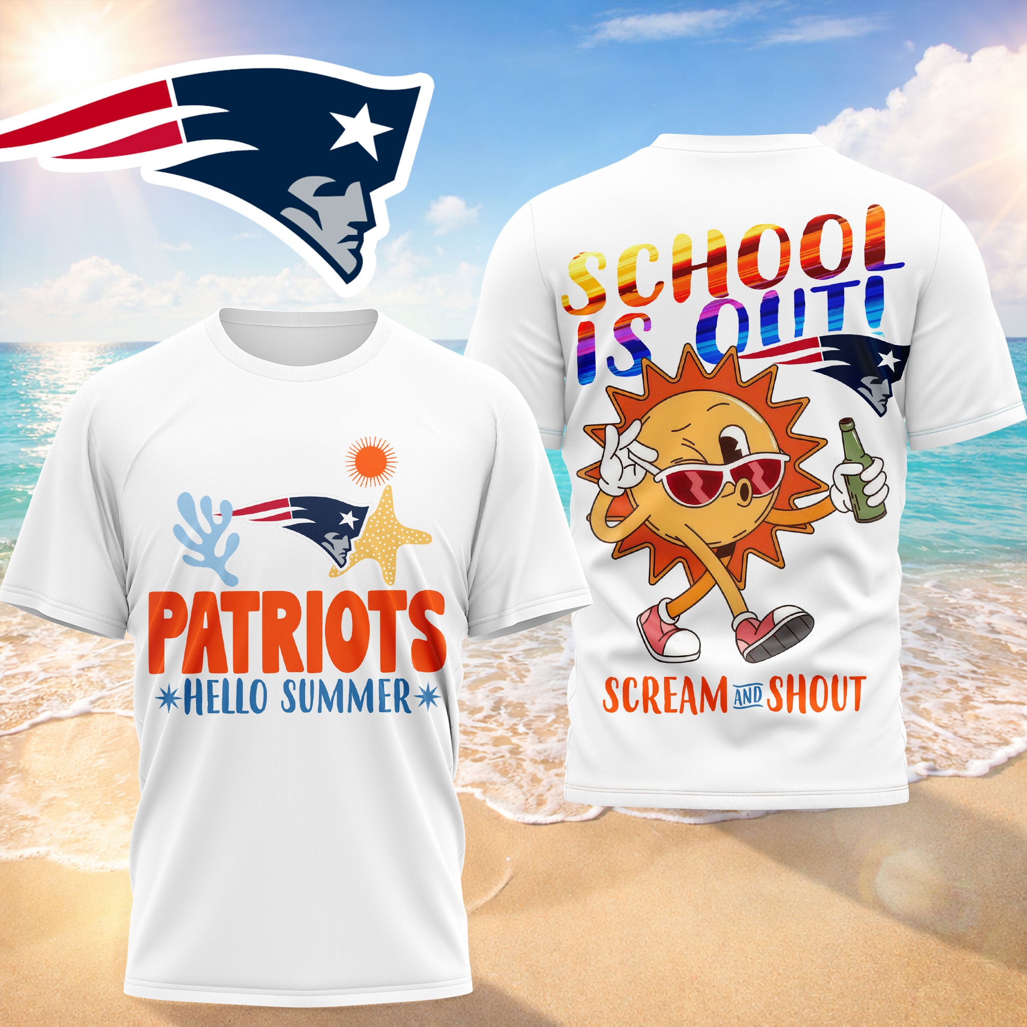 Ne.patriots | Premium  Hello Summer 3d T-shirt Nf1