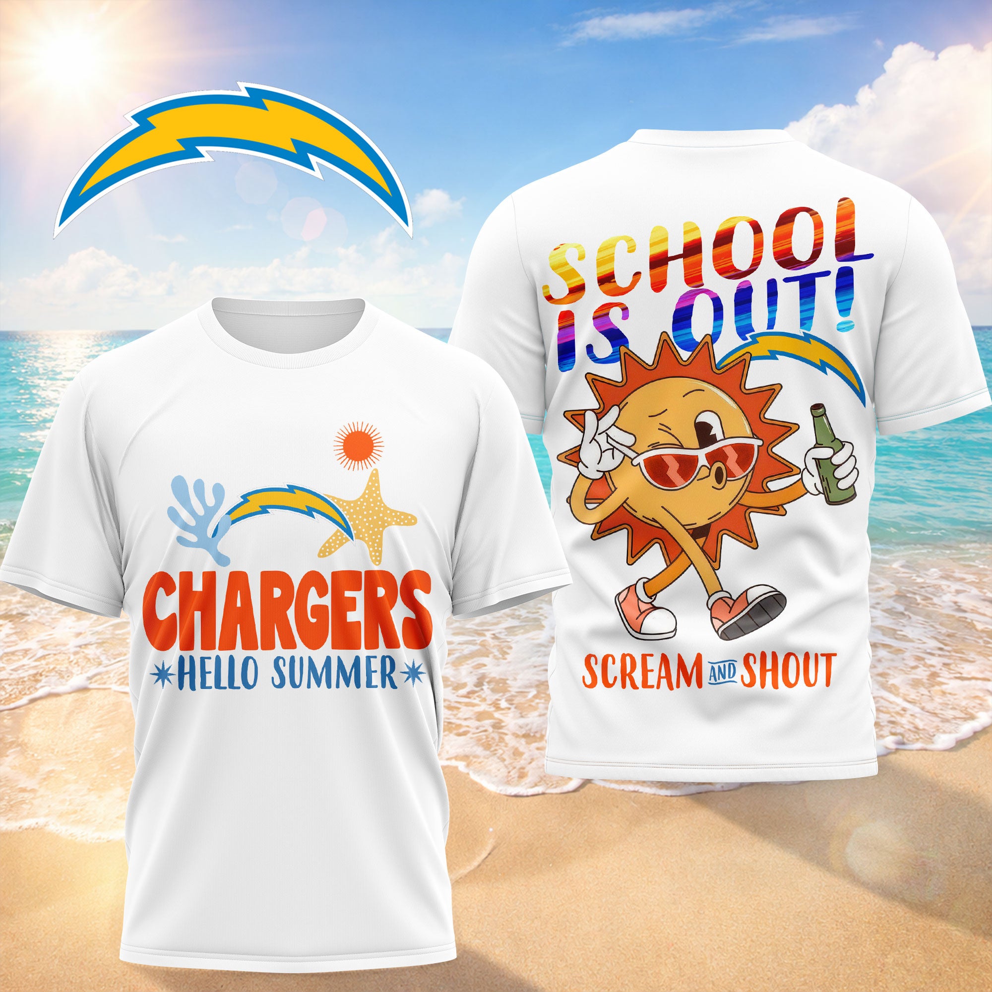 La.chargers | Premium  Hello Summer 3d T-shirt Nf1