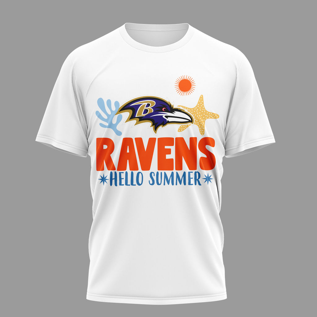 B.ravens | Premium  Hello Summer 3d T-shirt Nf1
