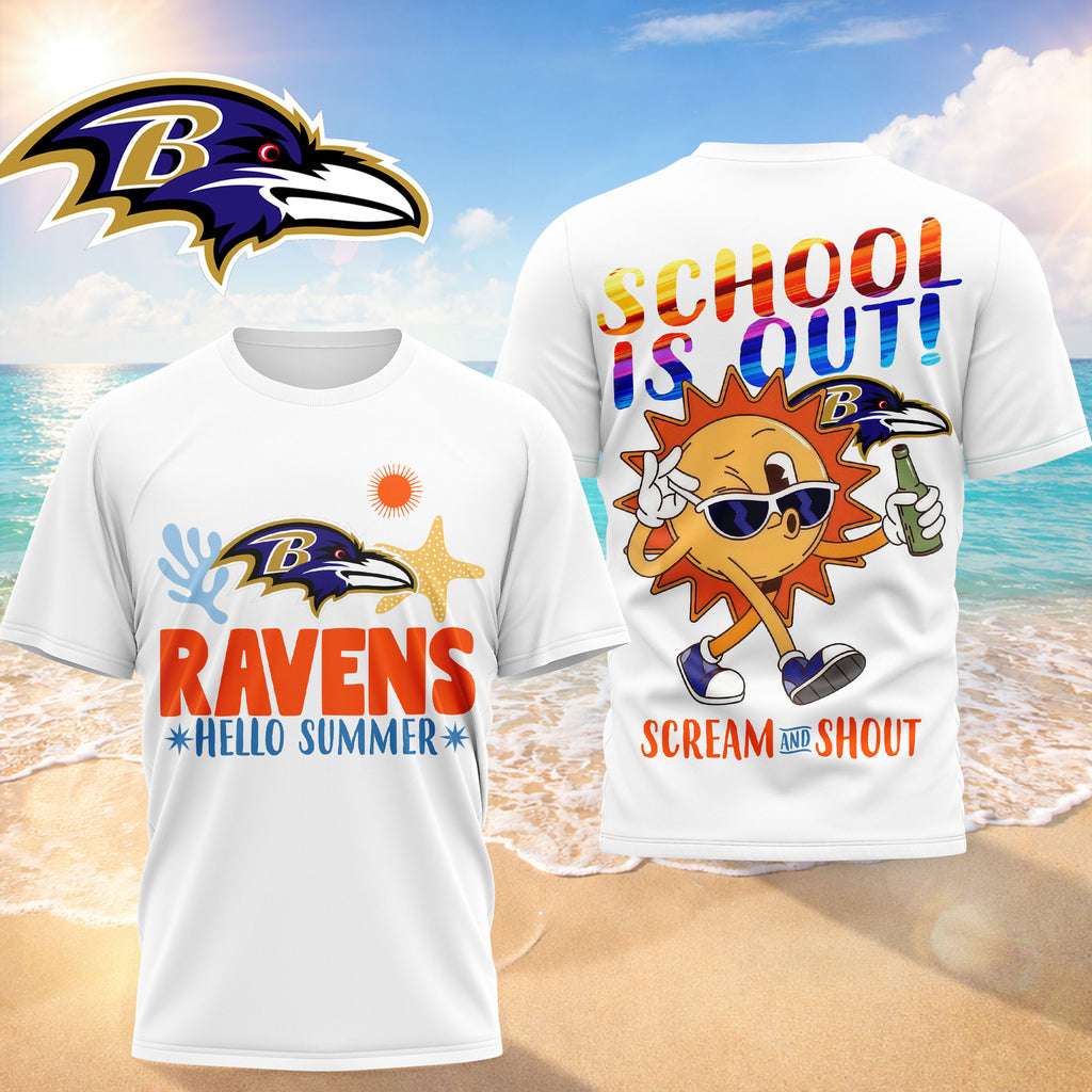 B.ravens | Premium  Hello Summer 3d T-shirt Nf1