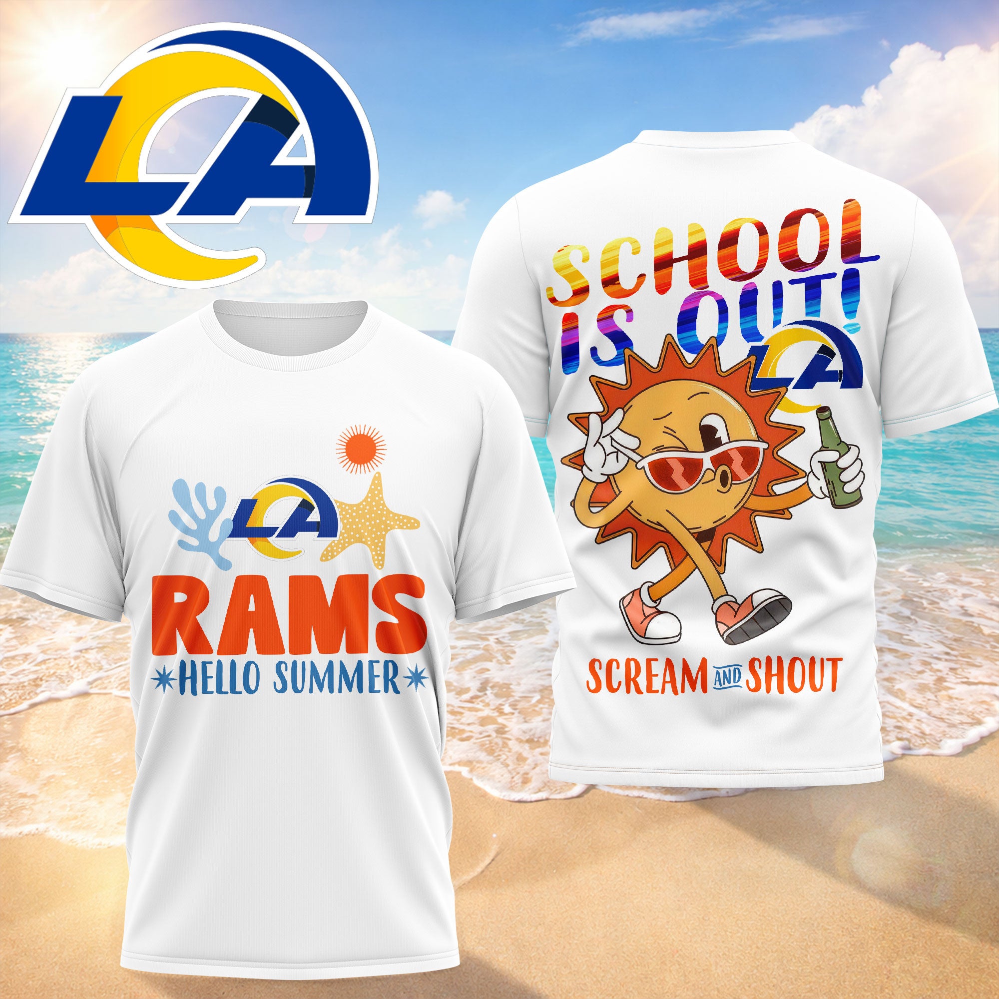 La.rams | Premium  Hello Summer 3d T-shirt Nf1