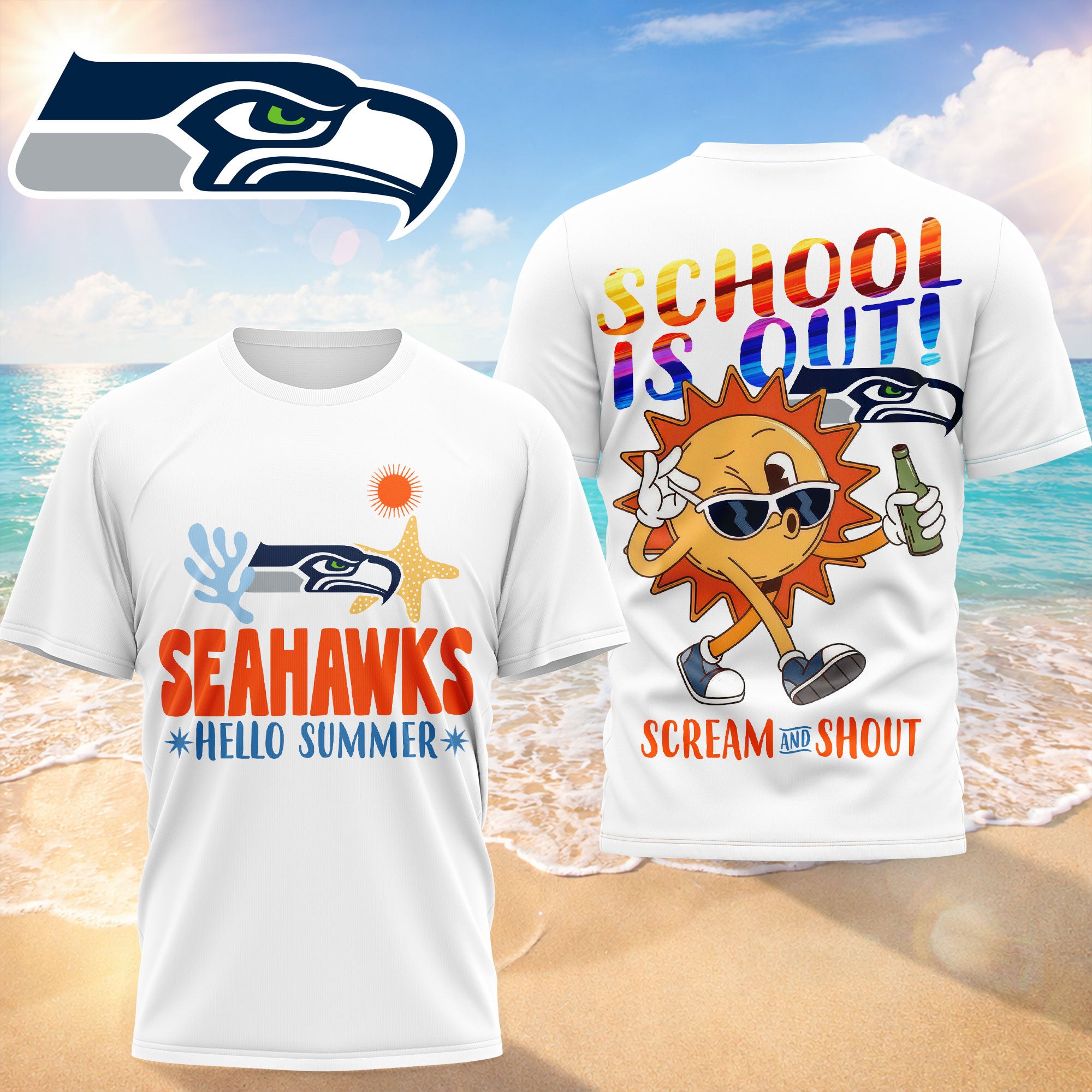 S.seahawks | Premium  Hello Summer 3d T-shirt Nf1