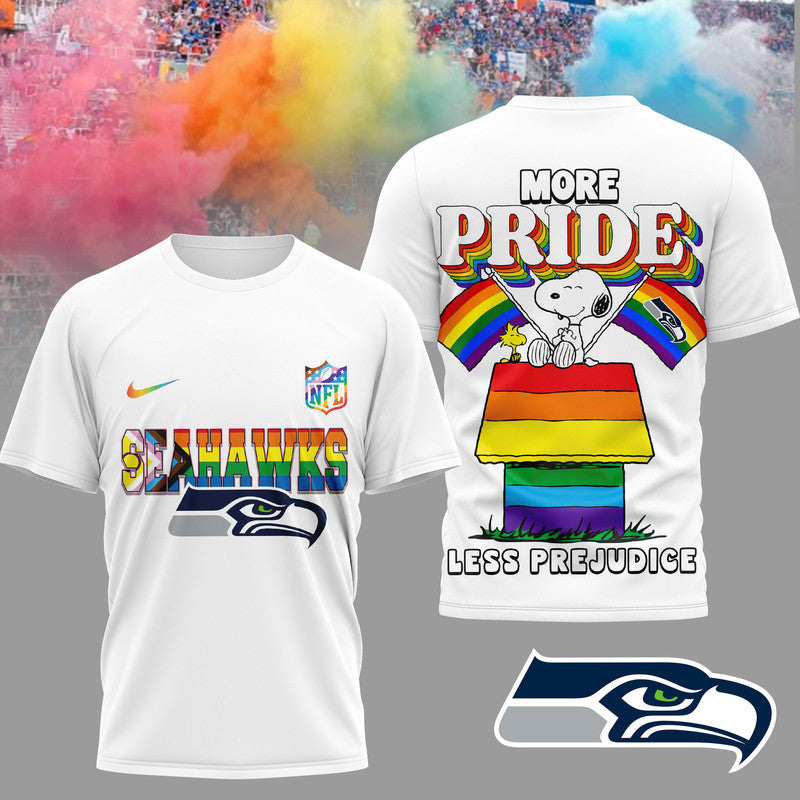 S.seahawks | Premium  Snoopy Pride Month 3d T-shirt Nf1
