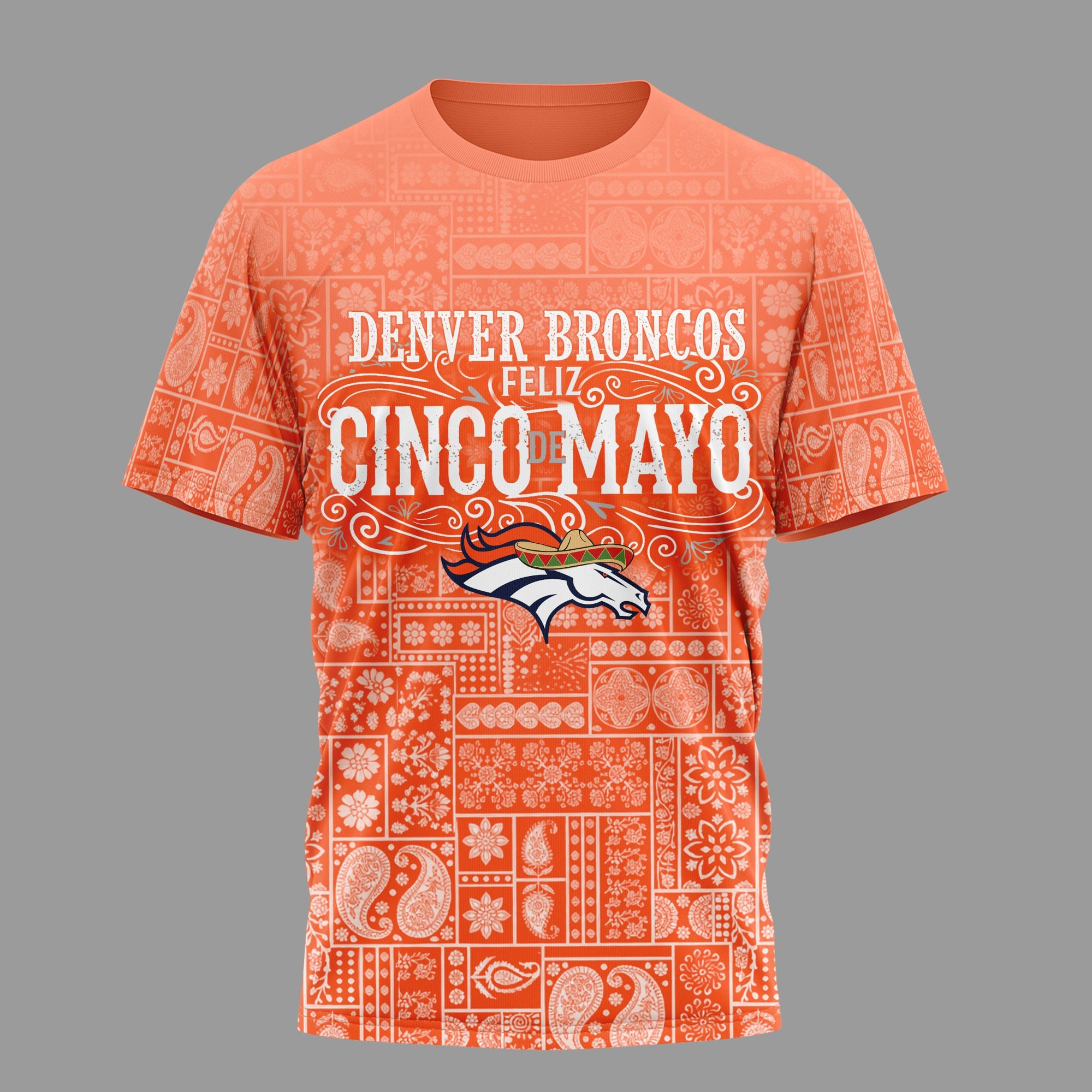 D.broncos | Premium  Hola Bitchatos Cinco De Mayo 3d T-shirt Nf1