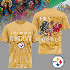 P.steelers | Premium  Hola Bitchatos Cinco De Mayo 3d T-shirt Nf1