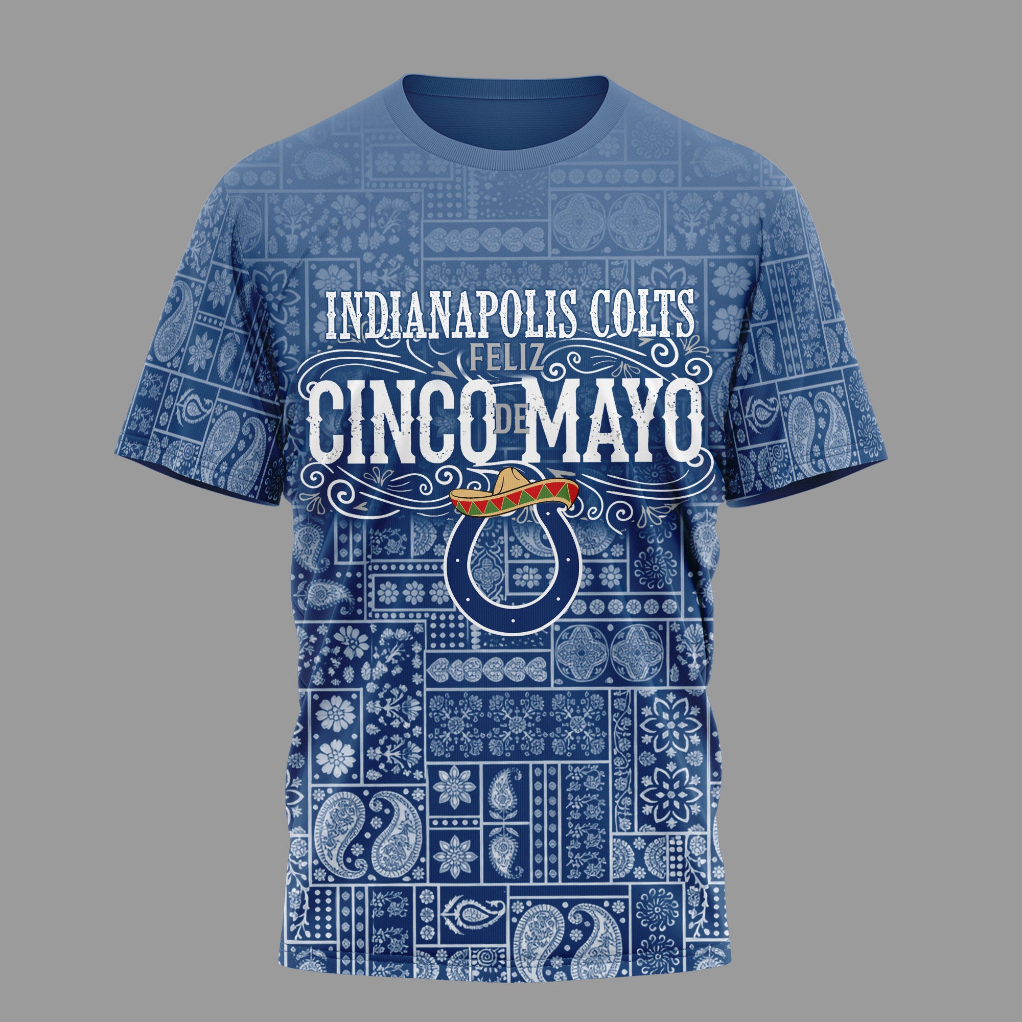I.colts | Premium  Hola Bitchatos Cinco De Mayo 3d T-shirt Nf1