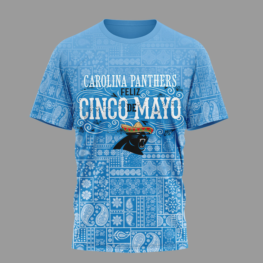 C.panthers | Premium  Hola Bitchatos Cinco De Mayo 3d T-shirt Nf1