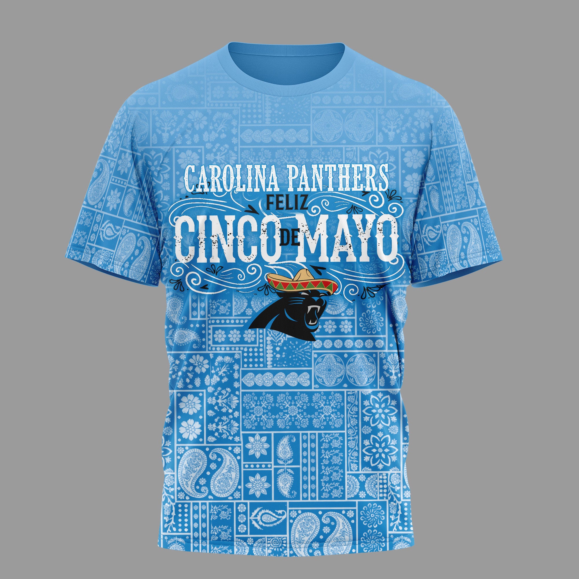 C.panthers | Premium  Hola Bitchatos Cinco De Mayo 3d T-shirt Nf1