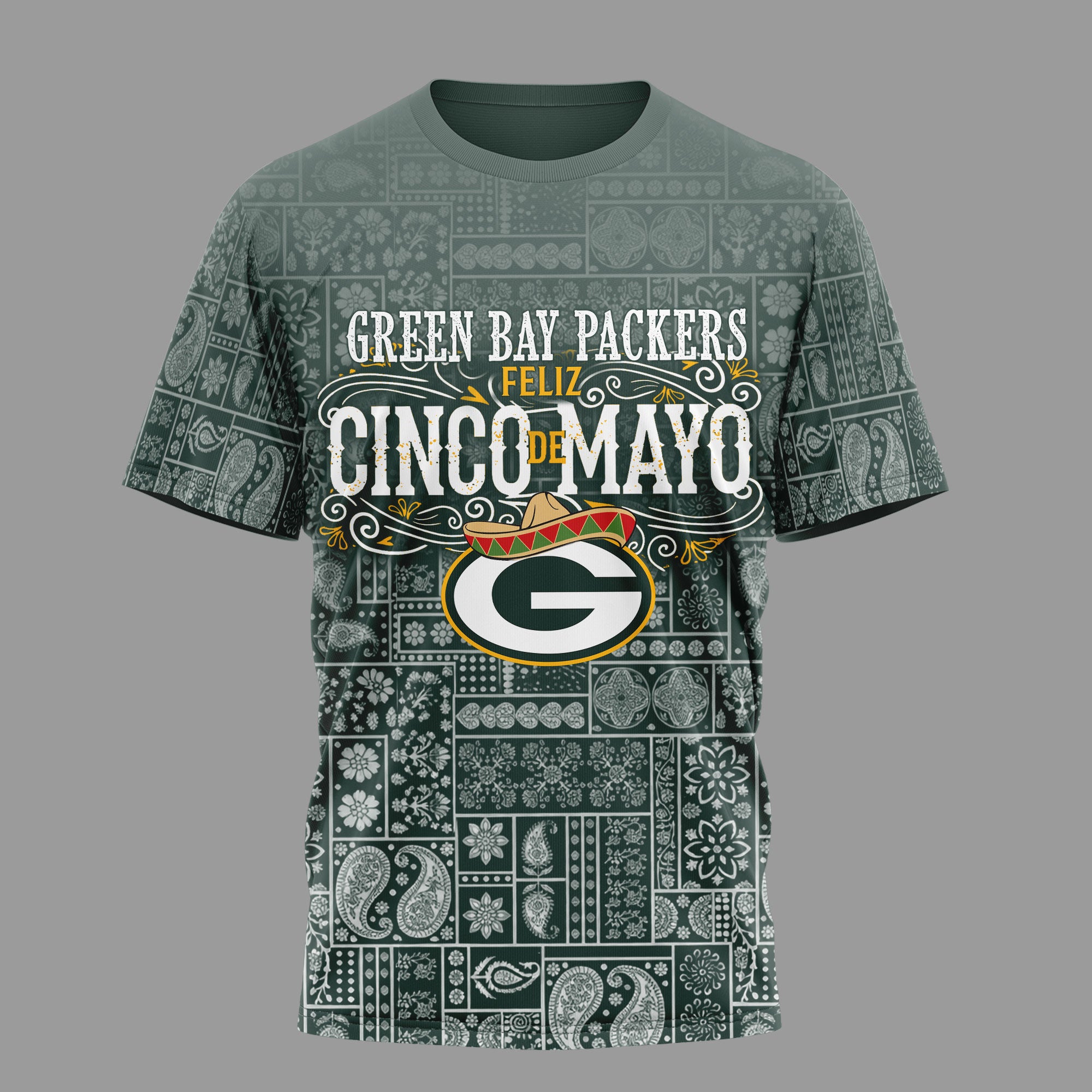Gb.packers | Premium  Hola Bitchatos Cinco De Mayo 3d T-shirt Nf1