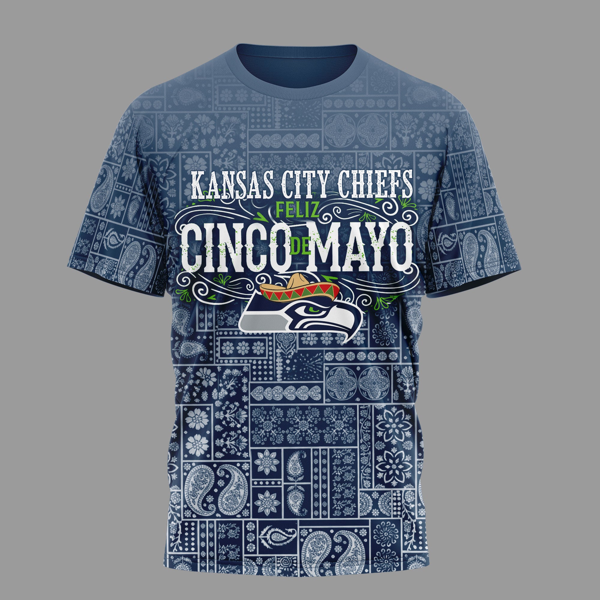 S.seahawks | Premium  Hola Bitchatos Cinco De Mayo 3d T-shirt Nf1