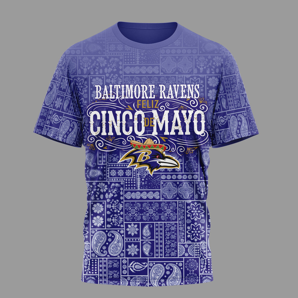 B.ravens | Premium  Hola Bitchatos Cinco De Mayo 3d T-shirt Nf1