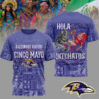 B.ravens | Premium  Hola Bitchatos Cinco De Mayo 3d T-shirt Nf1