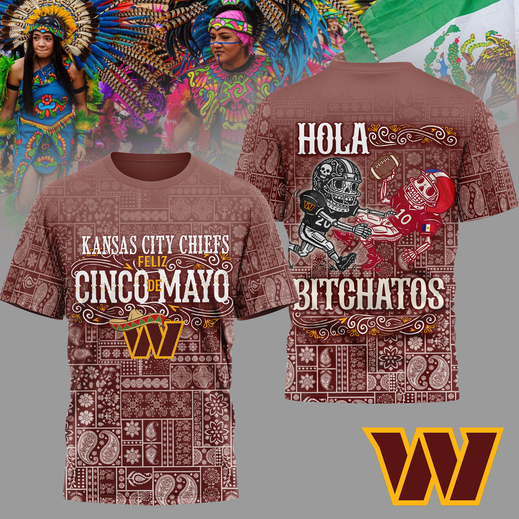 W.commanders | Premium  Hola Bitchatos Cinco De Mayo 3d T-shirt Nf1
