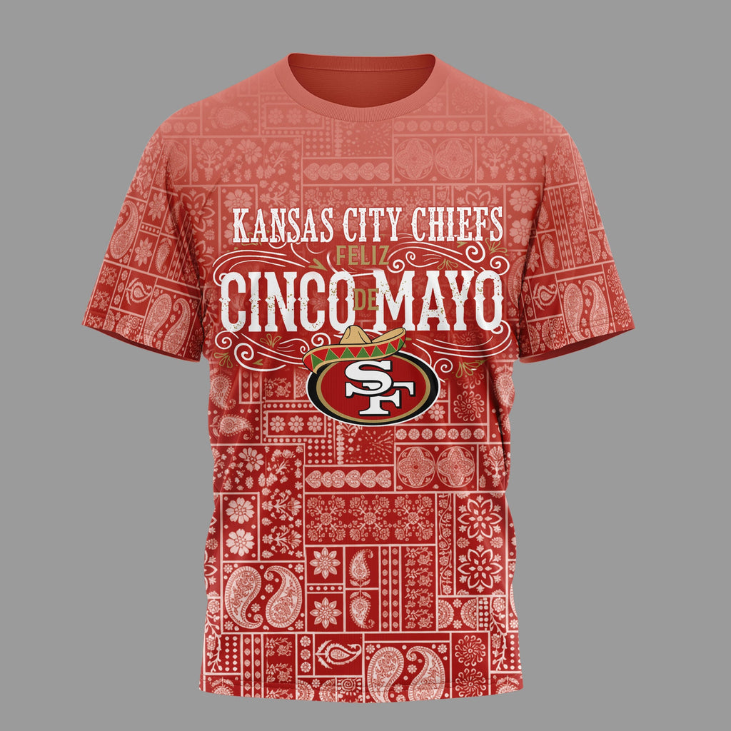 Sf.49ers | Premium  Hola Bitchatos Cinco De Mayo 3d T-shirt Nf1