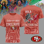 Sf.49ers | Premium  Hola Bitchatos Cinco De Mayo 3d T-shirt Nf1