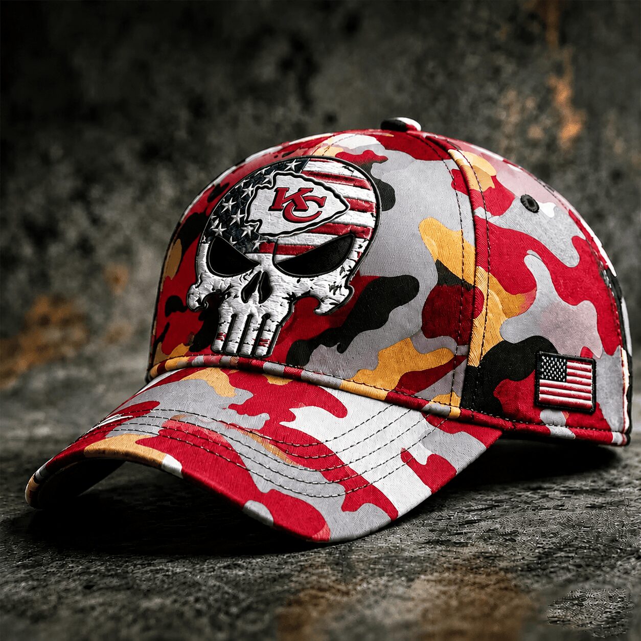 Kc.chiefs | Premium  Skull Camo Classic Cap Nf1