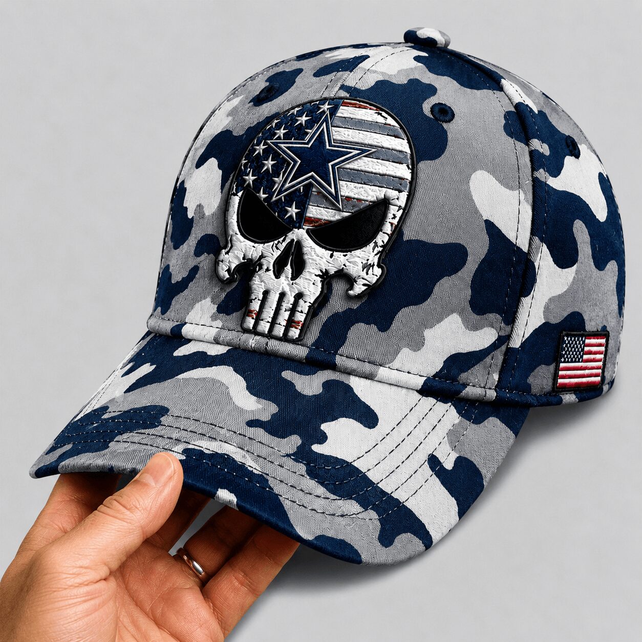 D.cowboys | Premium  Skull Camo Classic Cap Nf1