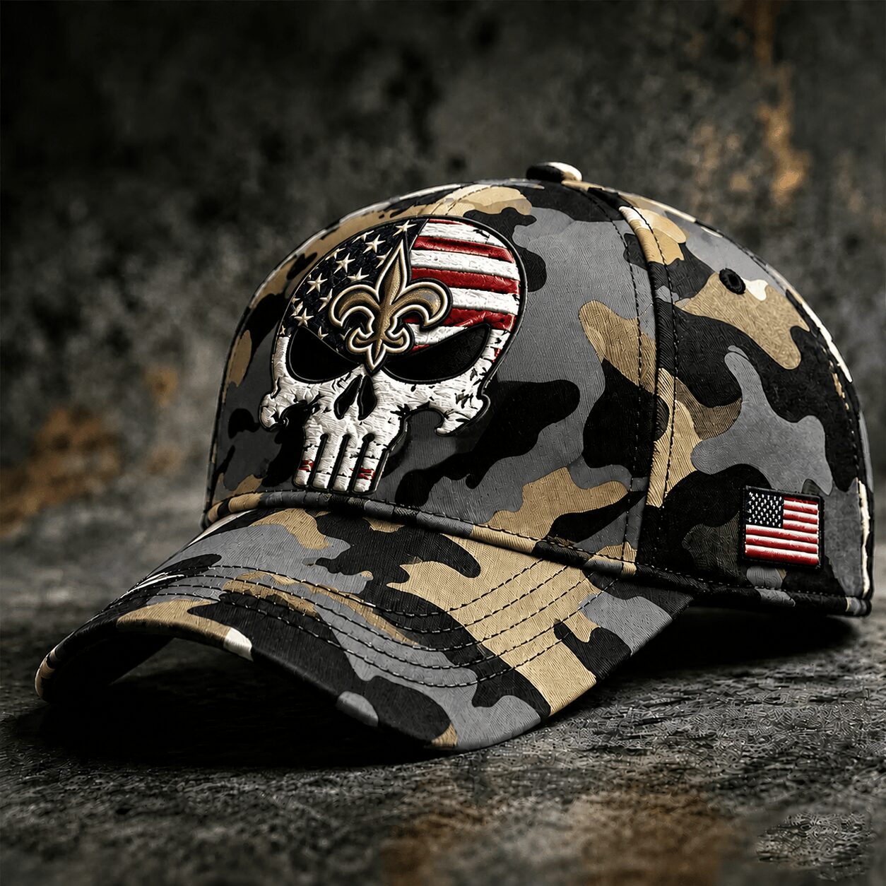 No.saints | Premium  Skull Camo Classic Cap Nf1
