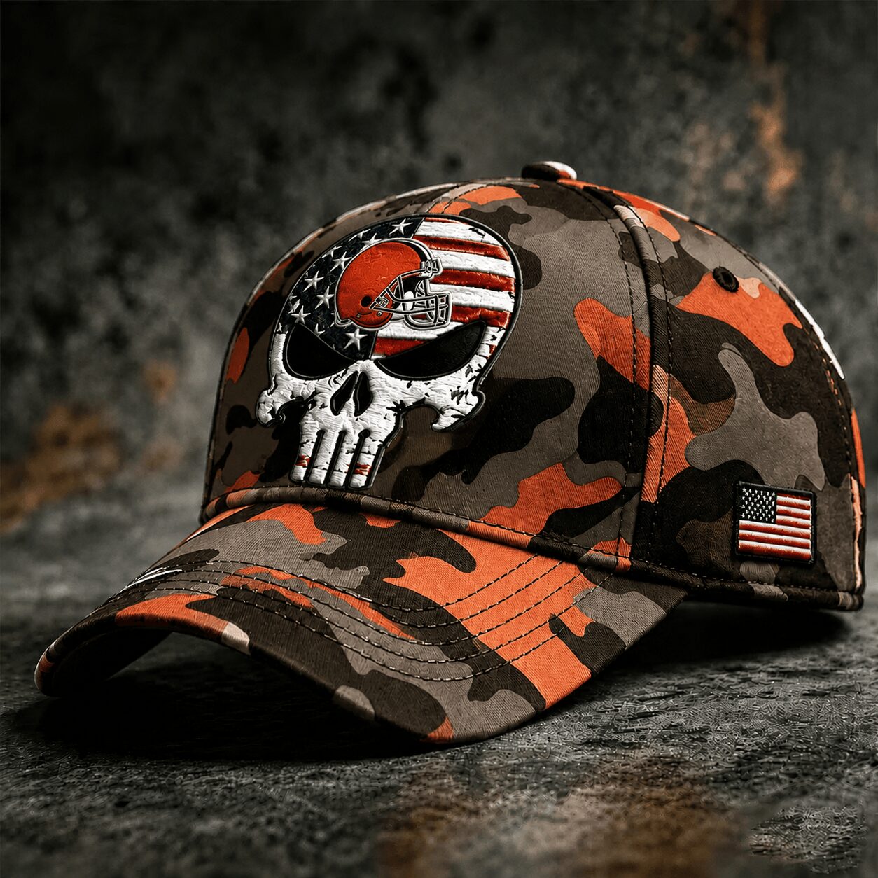 C.browns | Premium  Skull Camo Classic Cap Nf1