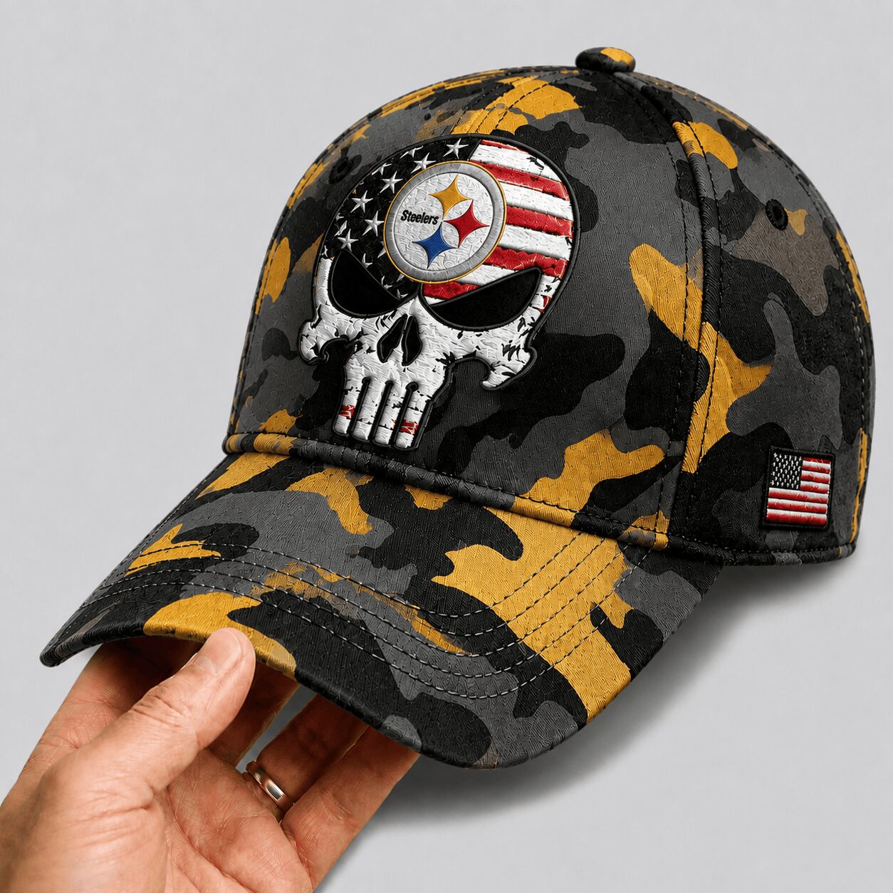P.steelers | Premium  Skull Camo Classic Cap Nf1