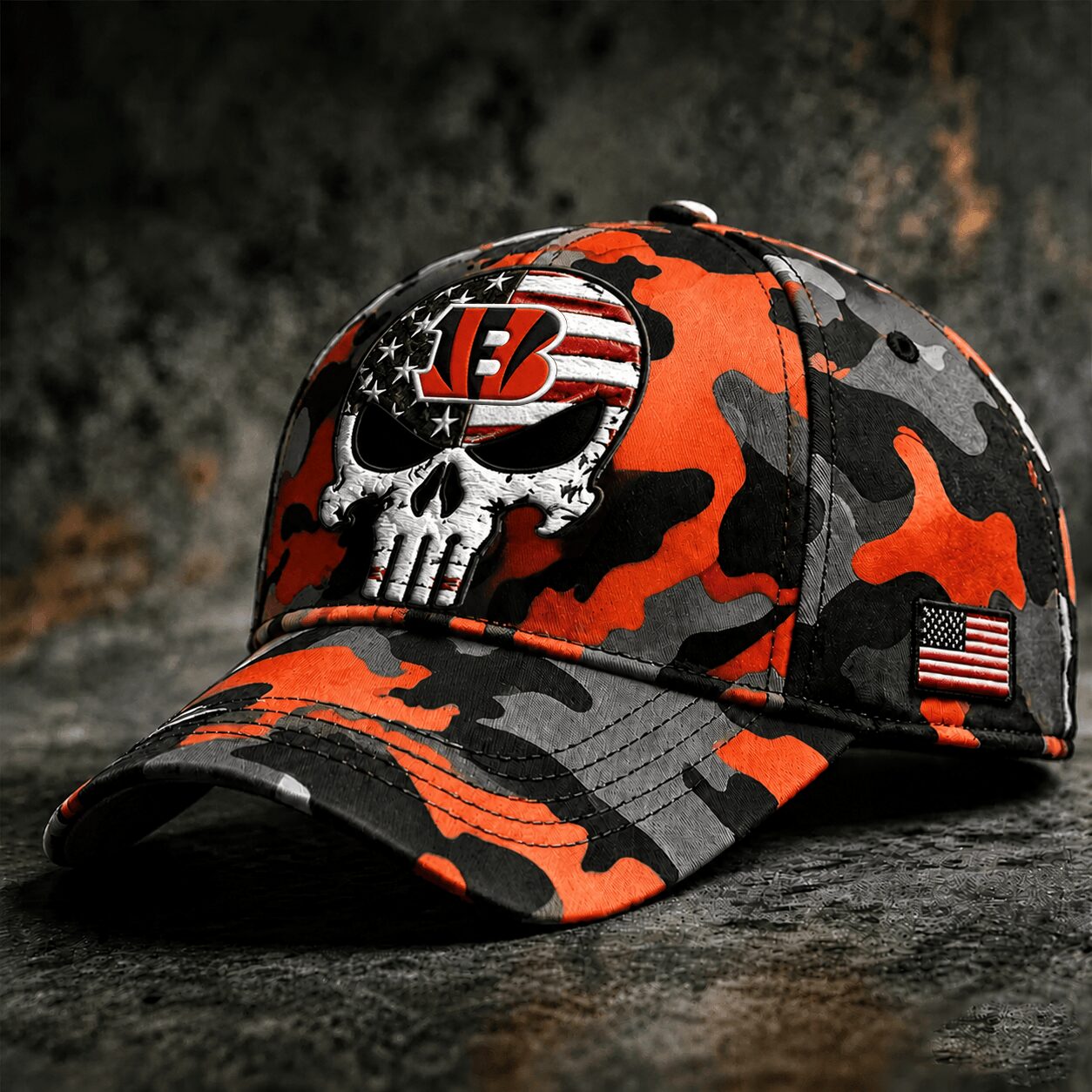 C.bengals | Premium  Skull Camo Classic Cap Nf1