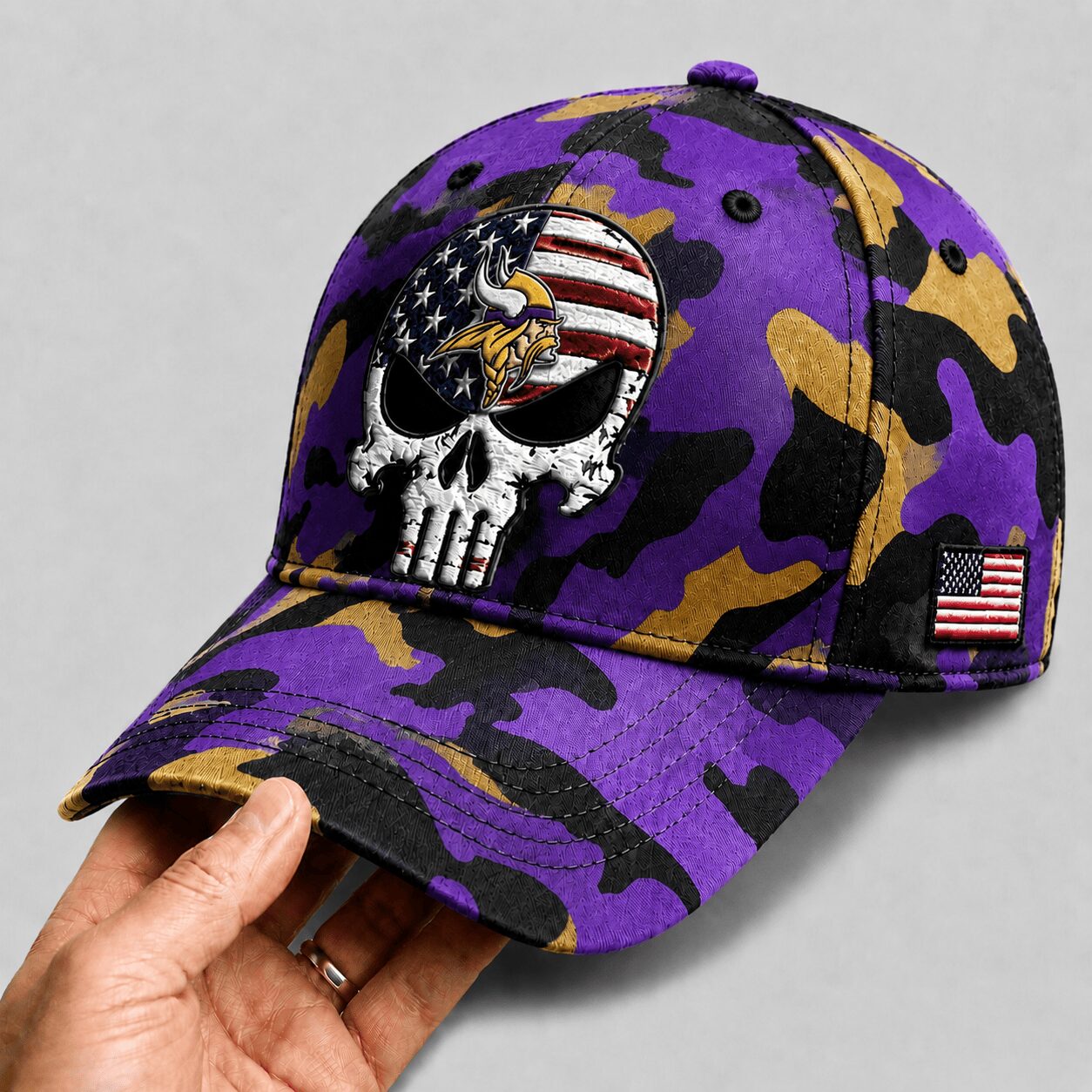M.vikings | Premium  Skull Camo Classic Cap Nf1