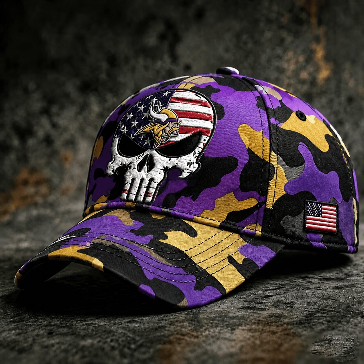 M.vikings | Premium  Skull Camo Classic Cap Nf1