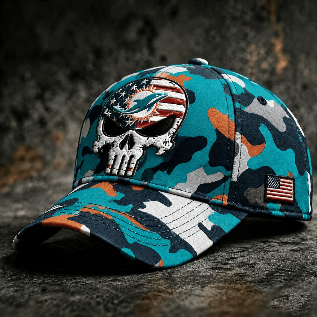 M.dolphins | Premium  Skull Camo Classic Cap Nf1