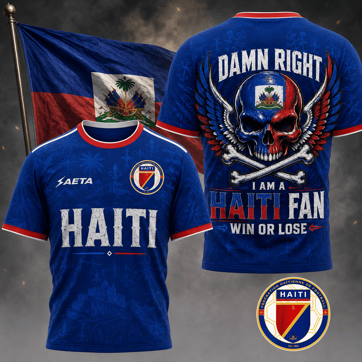 Haiti | Premium Wc26 Skull Pride 3d Shirt Td