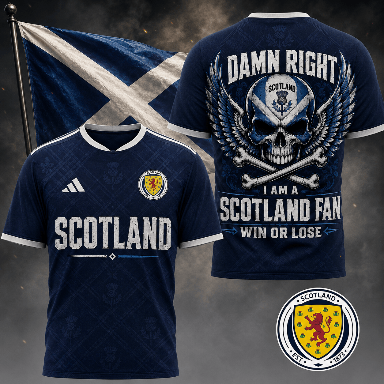Scotland | Premium Wc26 Skull Pride 3d Shirt Td