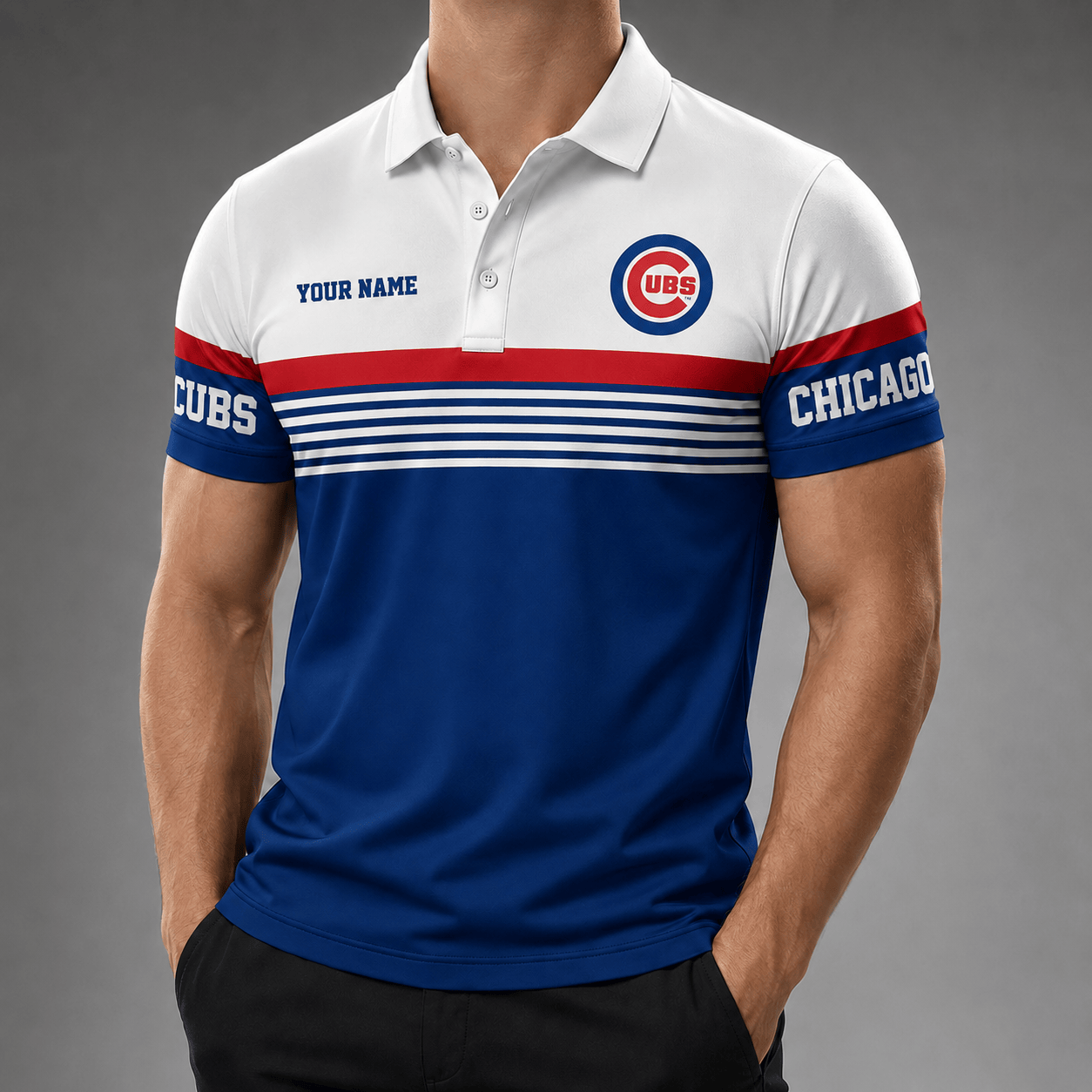 C.cubs | Premium M.l.b Personalized Men's Polo Shirt