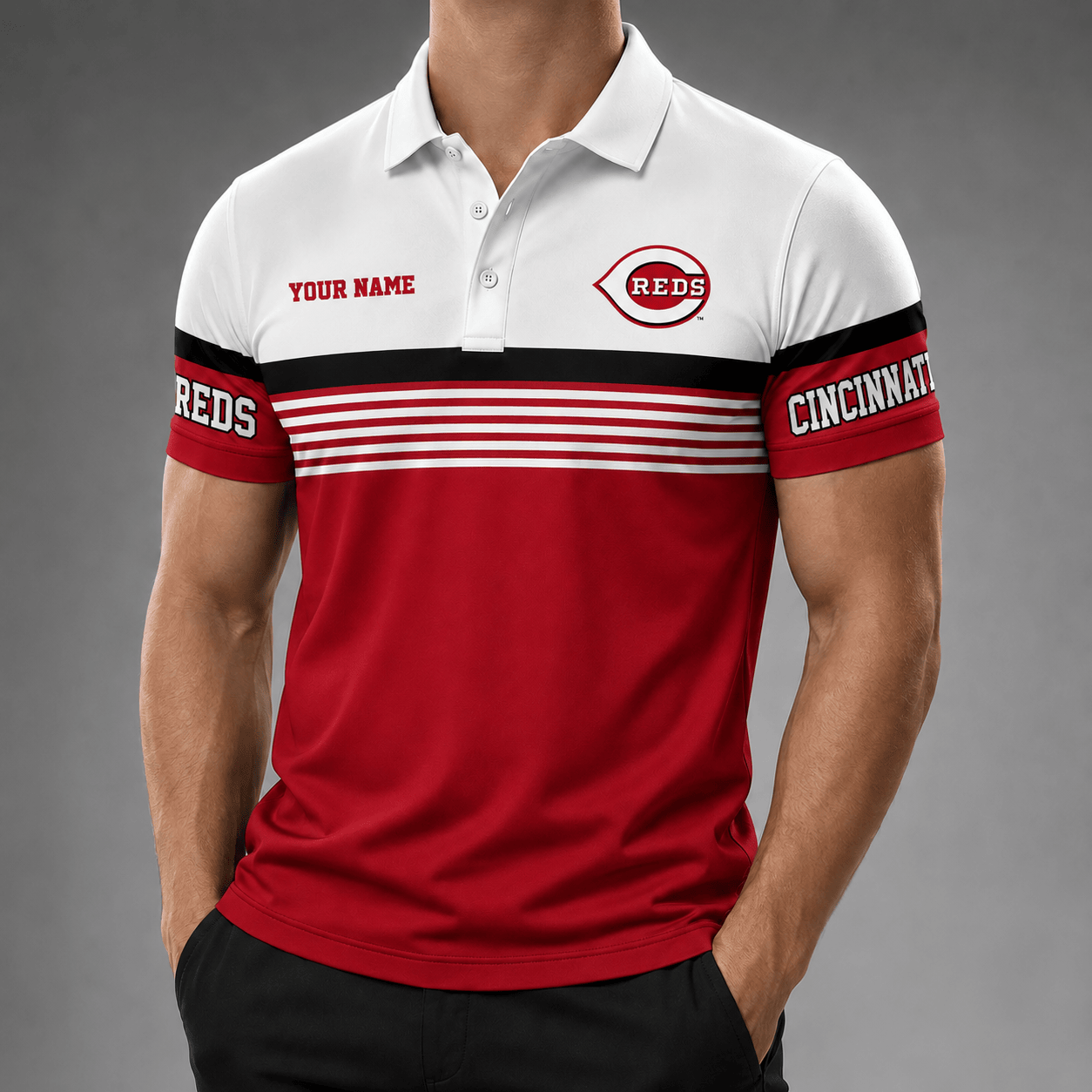 C.reds | Premium M.l.b Personalized Men's Polo Shirt