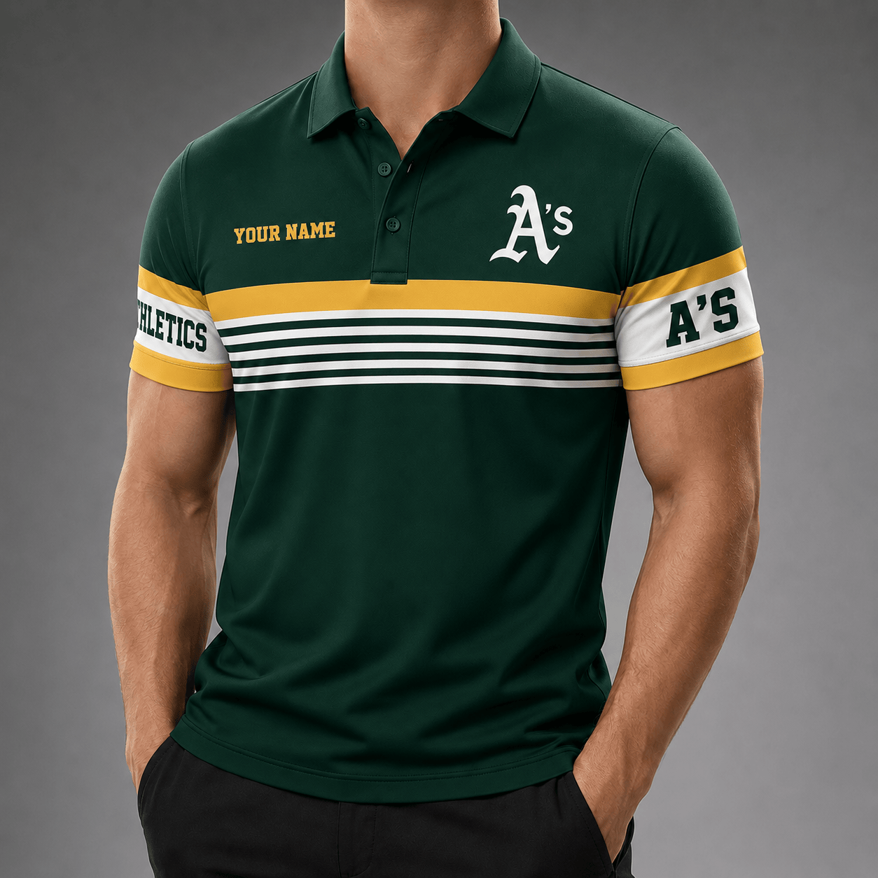 O.athletics | Premium M.l.b Personalized Men's Polo Shirt