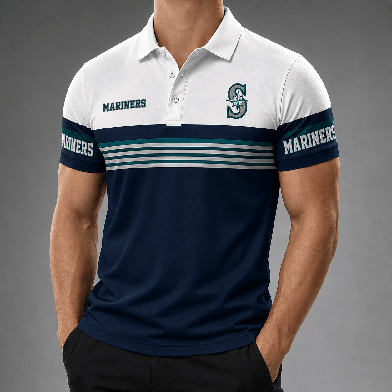 S.mariners | Premium M.l.b Personalized Men's Polo Shirt