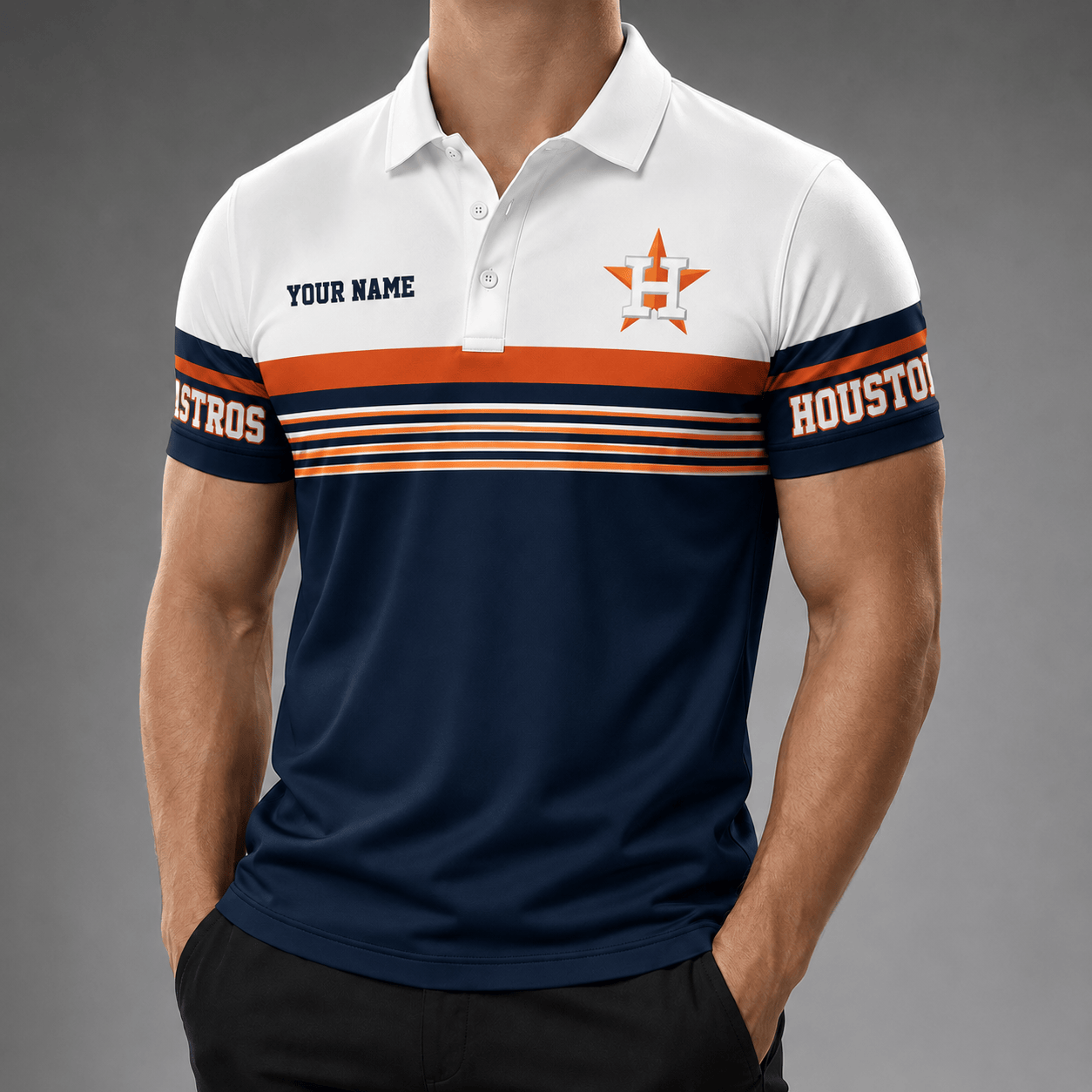 H.astros | Premium M.l.b Personalized Men's Polo Shirt