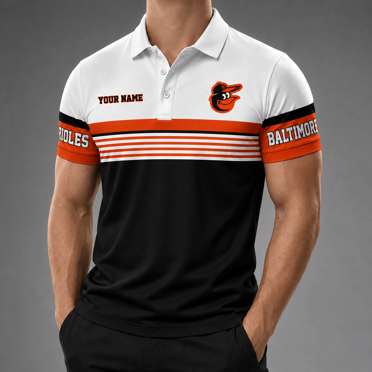 B.orioles | Premium M.l.b Personalized Men's Polo Shirt