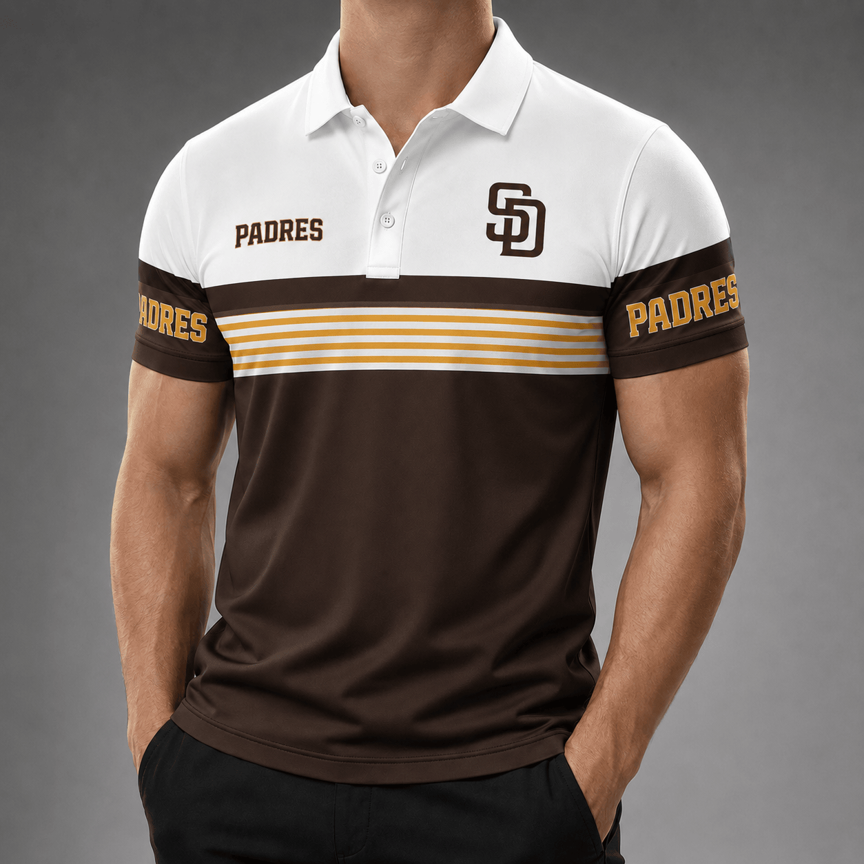 S.d.padres | Premium M.l.b Personalized Men's Polo Shirt
