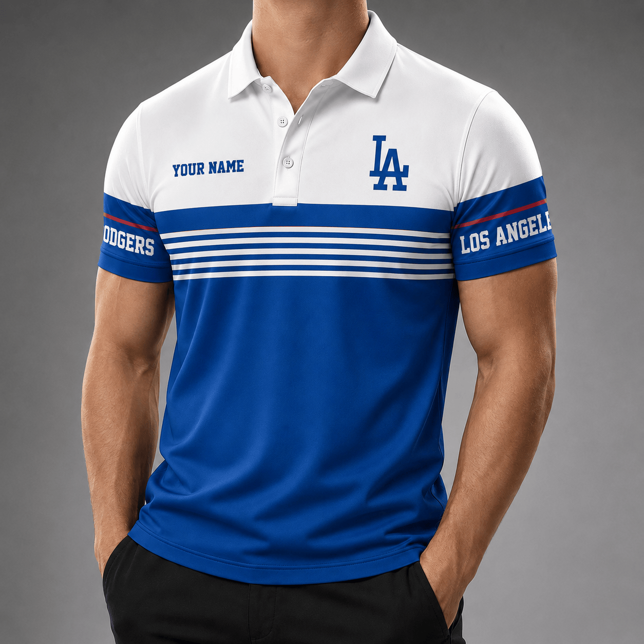 L.a.dodgers | Premium M.l.b Personalized Men's Polo Shirt