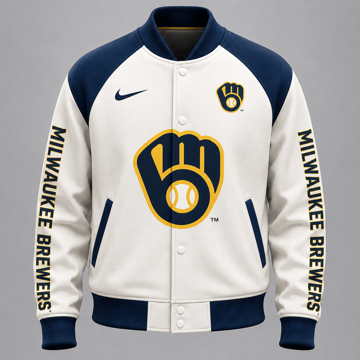 M.brewers | Premium .m.l.b. Baseball Jacket