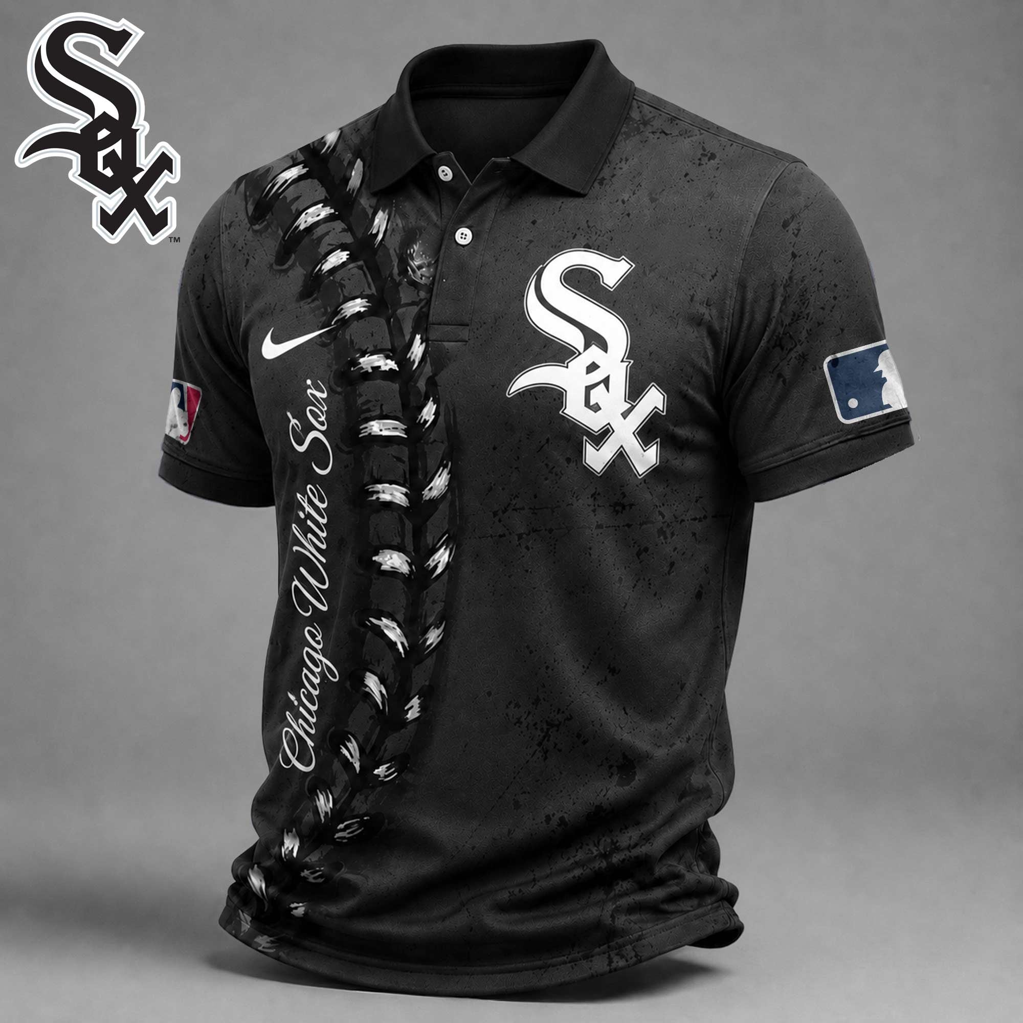 C.white Sox | Premium M.l.b Baseball Stitch Polo Shirt