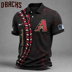 A.diamondbacks | Premium M.l.b Baseball Stitch Polo Shirt