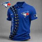 T.blue Jays | Premium M.l.b Baseball Stitch Polo Shirt