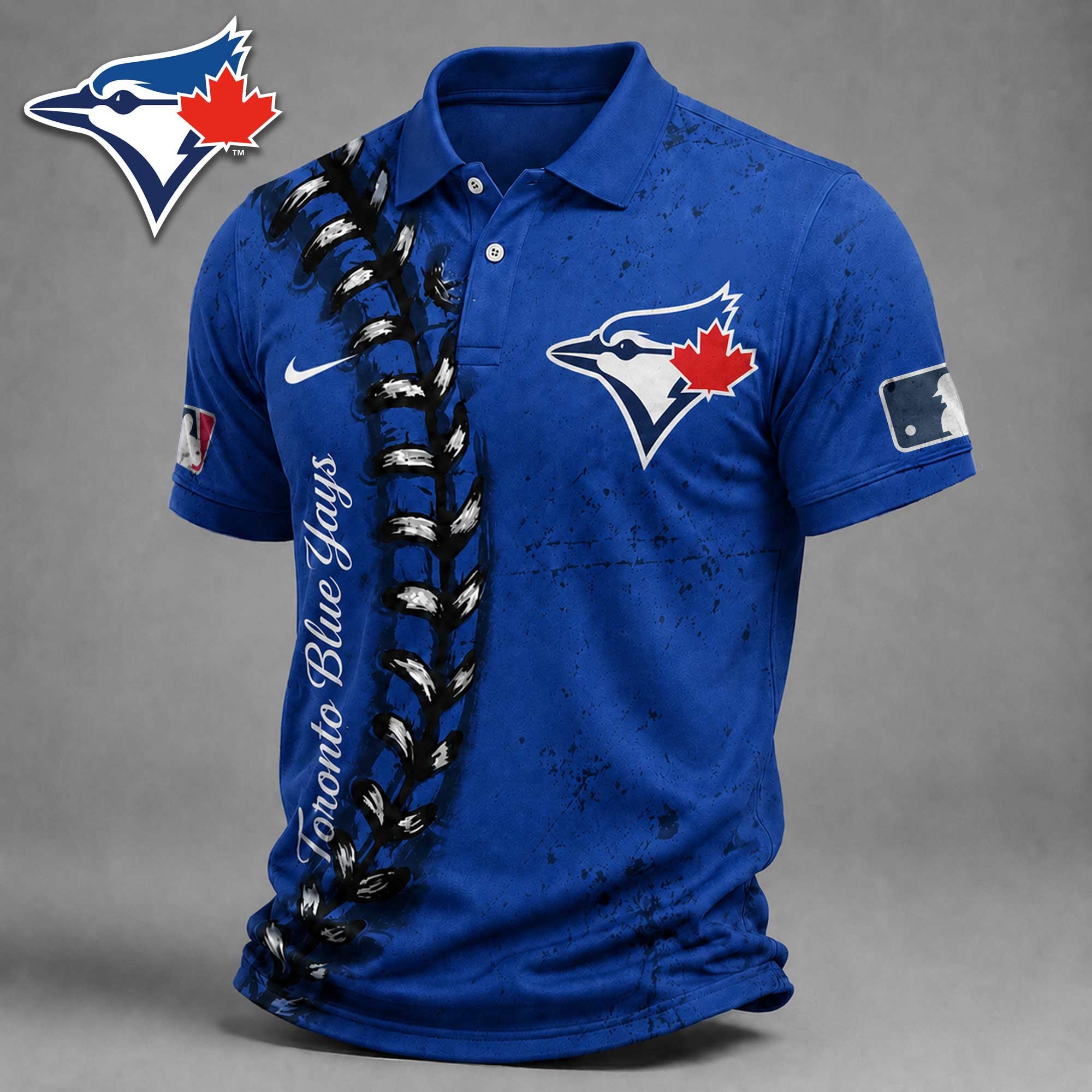 T.blue Jays | Premium M.l.b Baseball Stitch Polo Shirt