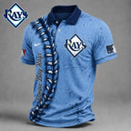 T.b.rays | Premium M.l.b Baseball Stitch Polo Shirt